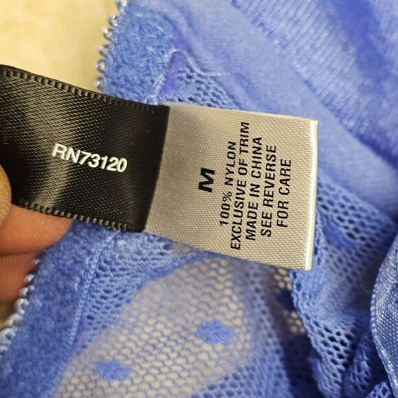 Frederick's of Hollywood Purple lace Tie Front Nightie Lingerie Babydoll Teddy - Picture 6 of 11